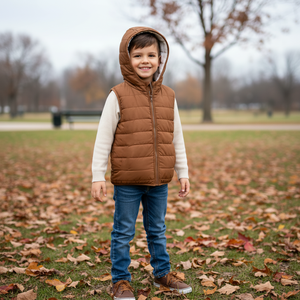 Meilleure Vente : Gilet Enfant Chaud et Confortable en Taffetas, Style Décontracté et Tendance pour l'Extérieur - Product Image 1
