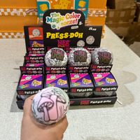 Balle anti-stress souple et colorée avec motif doodle, sensation de pâte, gel doux à presser pour soulager le stress et décorer le bureau