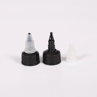 Bouchon de buse torsadé noir 20mm 24mm 28mm bouteille 20-410 24-410 28-410 capuchon de bec de traitement de finition de cou