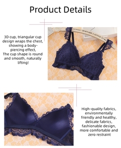 Vente en gros sans anneau en acier, soutien-gorge push up sexy, <span class=keywords><strong>lingerie</strong></span> en dentelle, ensemble de sous-vêtements sexy pour femmes matures - Product Image 4