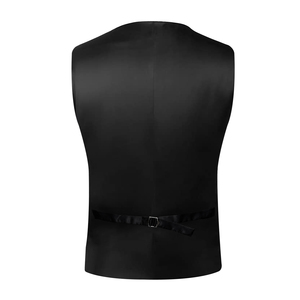 Ensemble 4 pièces pour homme : <span class=keywords><strong>Gilet</strong></span> de <span class=keywords><strong>costume</strong></span> formel en satin couleur champagne, cravate de 8 cm, pochette de <span class=keywords><strong>costume</strong></span> et boutons de manchette – Idéal pour <span class=keywords><strong>mariage</strong></span>, bal de promo, marié - Product Image 5