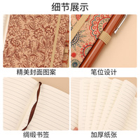Carnet A5 personnalisé avec couverture en bois, 100 feuilles, reliure sans fil – Blocs-notes et agendas en gros