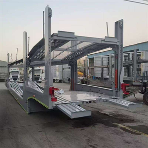 80 Ton Capacity <b>Car</b> Carrier Semi <b>Trailer</b>, 12m Length 3 Axles Low Loader, Factory Price Heavy Duty Auto Transporter - Product Image 3