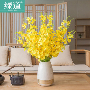 Fleur artificielle Orchidée dansante 55cm/95cm en plastique, plante décorative d'intérieur et d'extérieur pour la maison et le bureau - Product Image 5