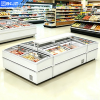 Réfrigérateur de présentation pour supermarché, Congélateur coffre commercial, Congélateur vertical, Équipement de stockage à basse température
