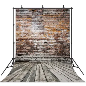 White Brown Grey Muslin Brick Wall <strong>Photo</strong> Backdrop Wooden Floor Commercial <strong>Photo</strong> Studio Portrait <strong>Background</strong> for Baby <strong>Children</strong> - Product Image 3