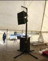 Tour de levage de haut-parleur de 6m pour haut-parleur, support de levage de botte de haut-parleur à manivelle robuste Line Array