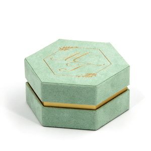 Caja de Regalo de Papel para Dulces de Lujo para Recuerdos de Boda, Caja de Regalo de Boda Hexagonal Personalizada Creativa con Diseño de Mármol - Product Image 2