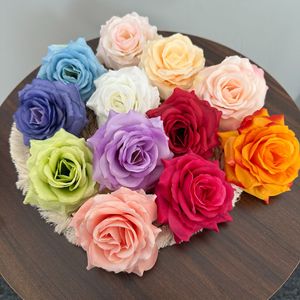 Têtes de roses artificielles LANJO 10 cm, vente en gros, arrangements floraux, décorations de gâteaux, décorations de mariage, décorations de voiture, artisanat DIY - Product Image 1