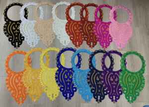 Оптовая продажа, Африканский воротник для одежды, высококачественный воротник для платья, дизайн шеи - Product Image 6