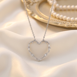Colgante de Corazón Entrelazado con Diamante Cultivado en Laboratorio de 0.287 Ct, Oro Amarillo, Blanco y Rosa de 9K, Engaste de Bisel Moderno, Joyería Chapada en Oro para Mujer - Product Image 1