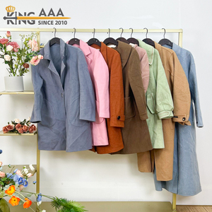 Cappotto Invernale da Donna in Lana Pettinata all'Ingrosso, Elegante e di Alta Qualità, Usato, Manica Lunga, Tinta Unita, Abbigliamento di Seconda Mano KINGAAA A58-2 - Product Image 5