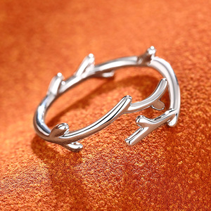 Minimalist Branch Open Ring Adjustable Fashion Jewelry for Women - Product Image 5