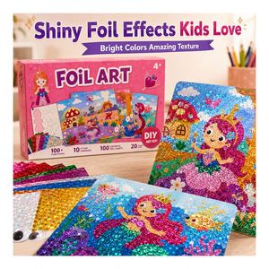 Big Retail Foil <b>Craft</b> Assortment Contains Rainbow Sheets Drawing Cards Googly Eyes <b>Foam</b> Shapes for Young Creators - Product Image 3