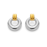 MYNECK Factory Premium Stock 18k Plaqué Or Acier Inoxydable Hot Fashion Accessoires Étanches Pour Femmes Boucles d'Oreilles Créoles Mixtes