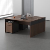 Bureau d'ordinateur en bois MEKIA pour la maison, la chambre, l'étude des étudiants, avec tiroirs, ignifuge, verrouillable, conception modulable et détachable