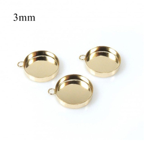14 قيراط الذهب شغل المجوهرات العثور على موصل واحد الصواني قلادة قاعدة فارغة - Product Image 6