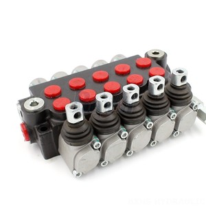 Vanne hydraulique multi-directionnelle P40-U34-U78 40L Min 5 voies manuelle 250bar SAE8 en fonte - Product Image 1