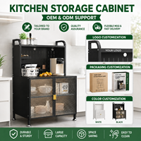 Étagère de cuisine en acier au carbone, grande capacité de charge, 4 niveaux, non pliable, longue, organisateur multifonctionnel pour cuisine