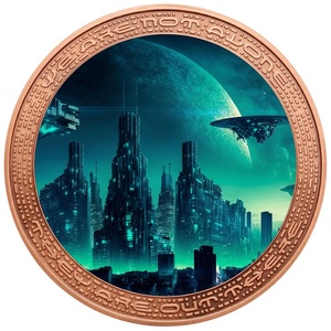 Moneda Conmemorativa Personalizada de Cobre .999 con Diseño de OVNI de 1oz - Product Image 5