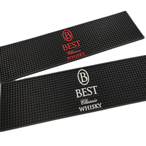 Branded Silicone PVC Bar <b>Mat</b> Rubber <b>Beer</b> Spill Pad Pub Rail <b>Mat</b> Drip Tray Non Slip Service <b>Mat</b> Coaster Placemat - Product Image 6