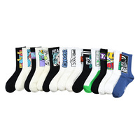 Chaussettes de sport personnalisées unisexe automne hiver chaussettes sport drôle coton peigné haute qualité mode cheville chaussettes de sport