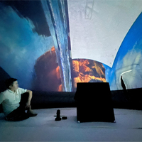 Dôme de projection gonflable blanc Seeball de 5 m de diamètre, planétarium mobile avec design portable 3D à vision directe