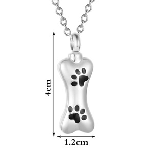 Liontin abu hewan peliharaan lucu kalung abu tulang anjing besi tahan karat kalung guci kremasi botol parfum berlapis emas mawar - Product Image 3