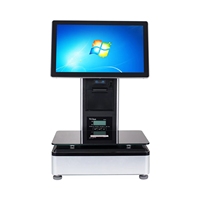 Caisse enregistreuse et balance à code-barres JINGJIE JJ-5300 2023 avec impression d'étiquettes numériques, écran tactile TFT LED 15,6 pouces, système d'exploitation Windows/Android