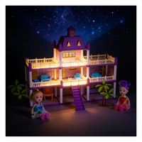 DIY Jouet Plastique Ensemble de Jeu Maison Poupée Villa Enfants Playhouse Faire semblant de Jouer Mansion Villa Histoire Jouet TOYSRUNNER
