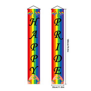 Decorazioni per il Mese della Festa dell'Orgoglio: Striscione Arcobaleno, Insegna per Porta d'Ingresso LGBT, Ornamenti per Feste - Product Image 4