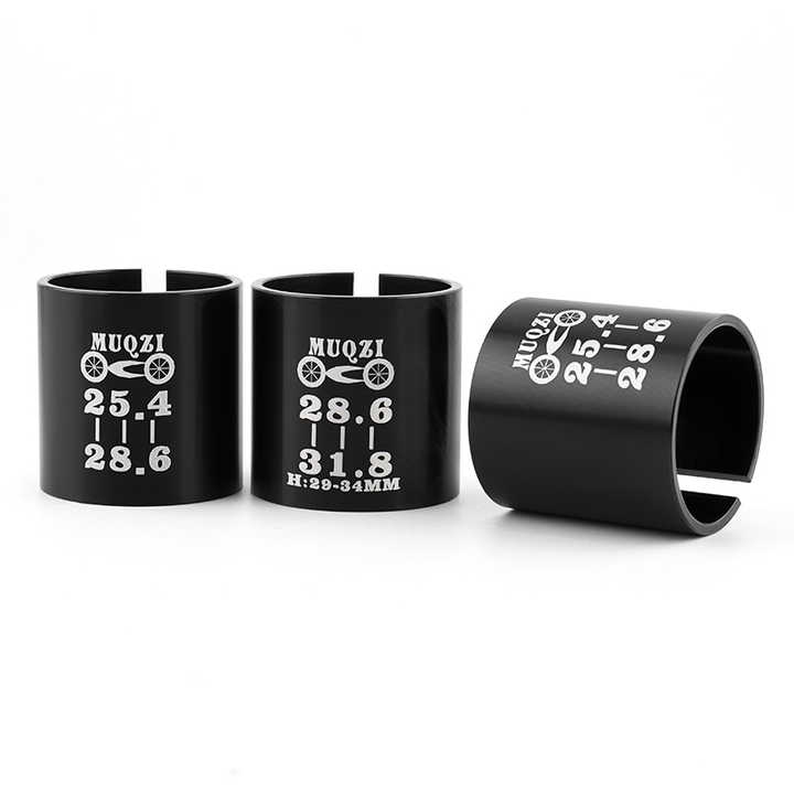 Saipe 4pcs Aluminum Alloy Bicycle Handlebar Shim Adapter Bike Spacers Bicycle Handlebar Conversion Sheet Accessory For MTB, Road, Mountain, Fixed Gear Bike (25.4mm To 31.8mm
