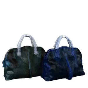 Fall Winter Fur Bags Handbags Hand Bags Leather Craft Female Purse Genuine Fur Luxury Women Custom Made Lady handbag