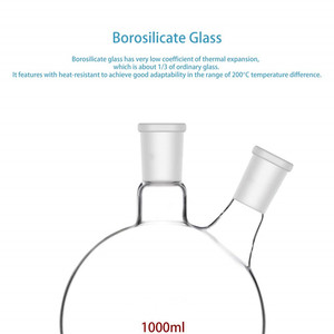 Équipement <span class=keywords><strong>de</strong></span> laboratoire <span class=keywords><strong>de</strong></span> <span class=keywords><strong>chimie</strong></span> <span class=keywords><strong>Verrerie</strong></span> <span class=keywords><strong>de</strong></span> laboratoire Verre à paroi lourde Flacon à fond rond à 2 cols <span class=keywords><strong>Verrerie</strong></span> <span class=keywords><strong>de</strong></span> laboratoire - Product Image 2