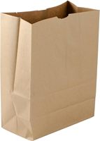 Grand sac en papier kraft brun robuste, sacs d'épicerie, sacs SOS. Poids de base : 57 lb, 12 x 7 x 17