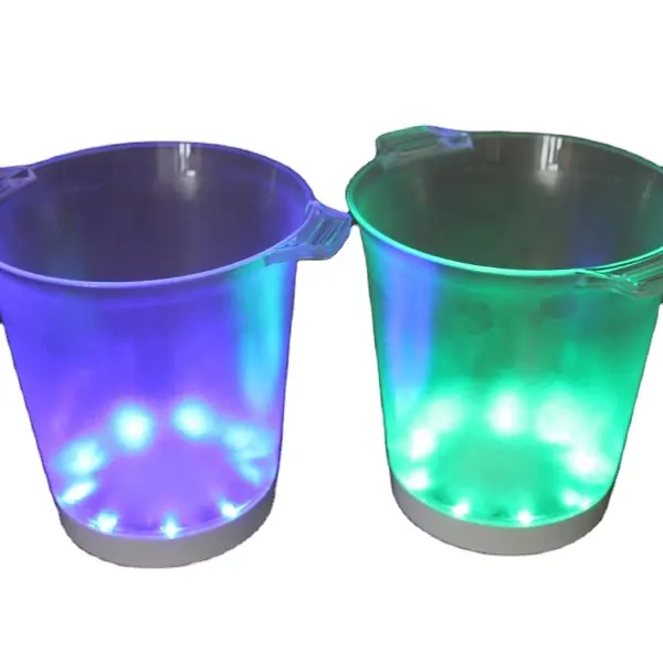 Colored PS Plastic ice bucket, LED ice bucket