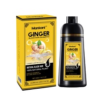 Sampo Pewarna Rambut Jahe Tahan Lama Private Label, Pewarnaan Mudah, Warna Hitam Alami, Tinte Cabello Color untuk Wanita
