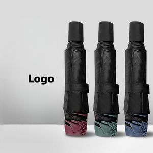 Paraguas de la Mejor Calidad al por Mayor, Sombrilla de 8 Varillas, Doble Uso para <span class=keywords><strong>Sol</strong></span> y Lluvia, Paraguas Plegable de 3 Secciones Personalizado con Logotipo - Product Image 1