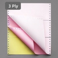 190mm * 280mm 48gsm 50gsm 51gsm 3 plis Super ordinateur continu NCR autocopiant copie papier rame en feuille CB CF