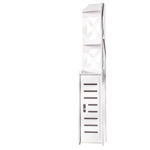Bathroom Storage Cabinet 4 Layers <b>Corner</b> Freestanding Waterproof Vanity <b>Shelf</b> With Door Large Capacity For Bathroom - Product Image 4