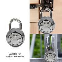 OEM ODM vente en gros disque en acier inoxydable sans clé avec mot de passe plateau tournant rond en alliage de zinc cadenas à cadran combiné casier
