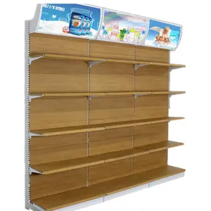 Factory Selling Supermarket Wooden Grain Shelf Multi-function Retail Store Shelves