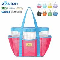Sacs personnalisés avec logo, sac fourre-tout en maille PVC, vente en gros, sac de marché réutilisable écologique en RPET, fabricant, usine, OEM