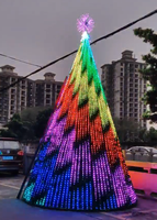 Sculpture lumineuse d'arbre en boules LED RGB personnalisable - Grande décoration lumineuse extérieure pour festival commercial