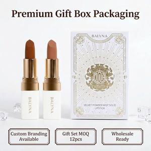 Lápiz Labial Mate <span class=keywords><strong>de</strong></span> Marca Privada con Logotipo Personalizado, Lápiz Labial <span class=keywords><strong>de</strong></span> Terciopelo <span class=keywords><strong>de</strong></span> Larga Duración a Prueba <span class=keywords><strong>de</strong></span> Agua, Bajo MOQ, <span class=keywords><strong>Maquillaje</strong></span> Labial Vegano al por Mayor - Product Image 1