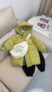 Manteau d'hiver long à capuche pour garçons et filles, nouvelle veste matelassée avec fermeture éclair, manteau chaud pour enfants - Product Image 5
