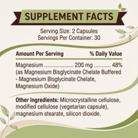 Capsules de glycinate de magnésium et de L-théanine végétariennes OEM avec vitamines et minéraux pour le sommeil, la relaxation musculaire et le soutien nerveux
