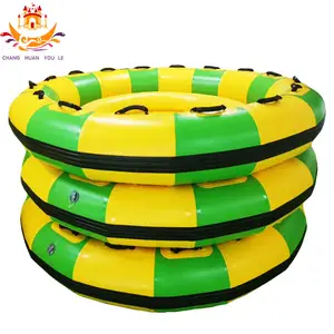 Water Play Equipment Customized Inflatable Water park Slide Family Raft Tube 6 person round inflatable raft