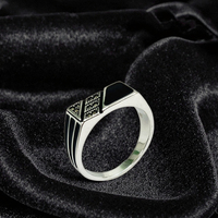 KAAN JEWELRY Moderner 925er rhodinierter Herren ring aus Silber-Modeschmuck für vielseitige Anlässe Made in Guangdong