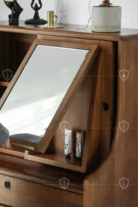 Nordic Solid Wood Dressing Table & Makeup <b>Desk</b>-Vintage Retro <b>Simple</b> Design for Adults - Product Image 4